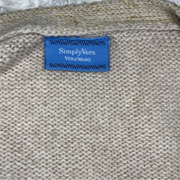 Simply Vera Vera Wang Gold Threaded Cardigan - Picture 7 of 9